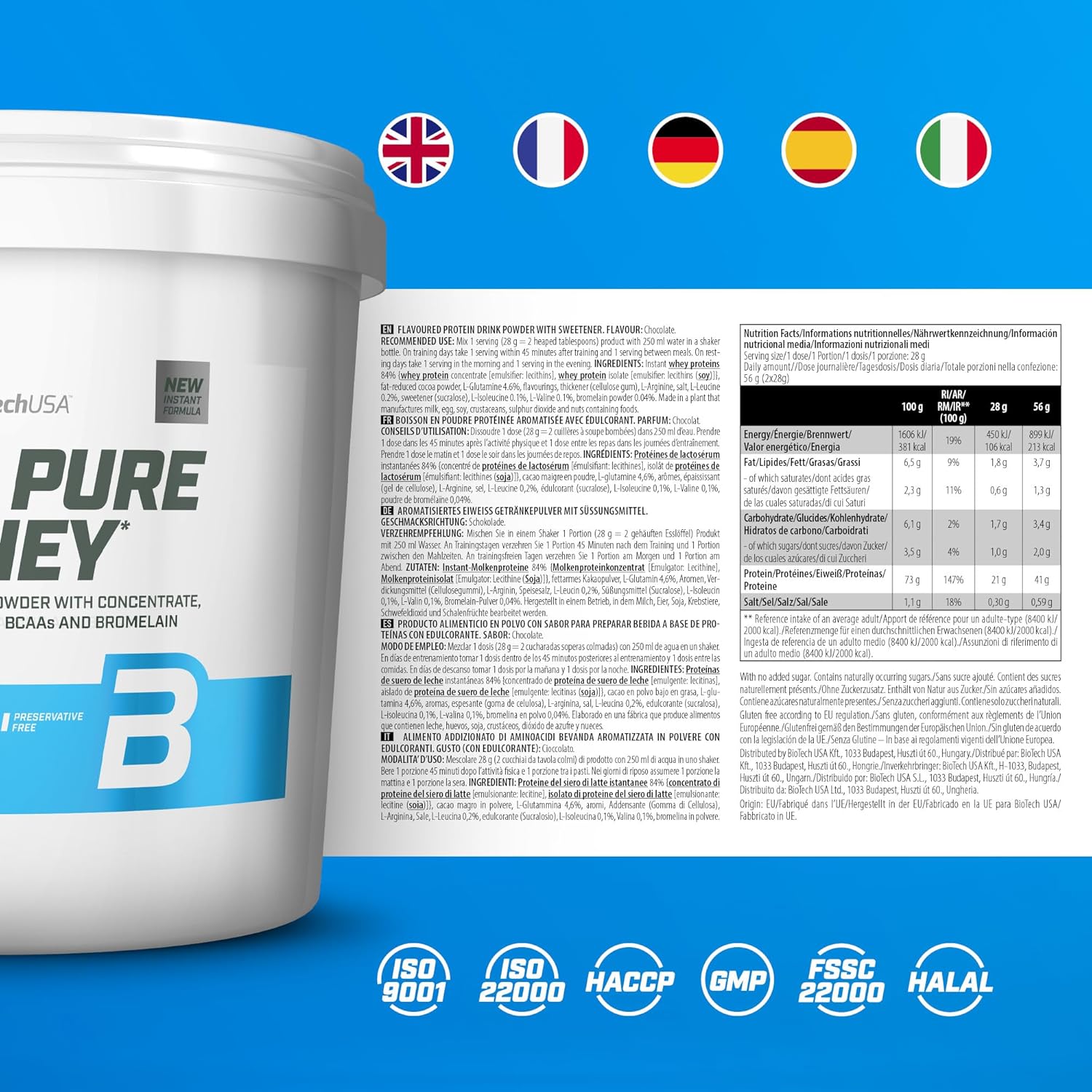 100% PURE WHEY 4KG - BIOTECH USA